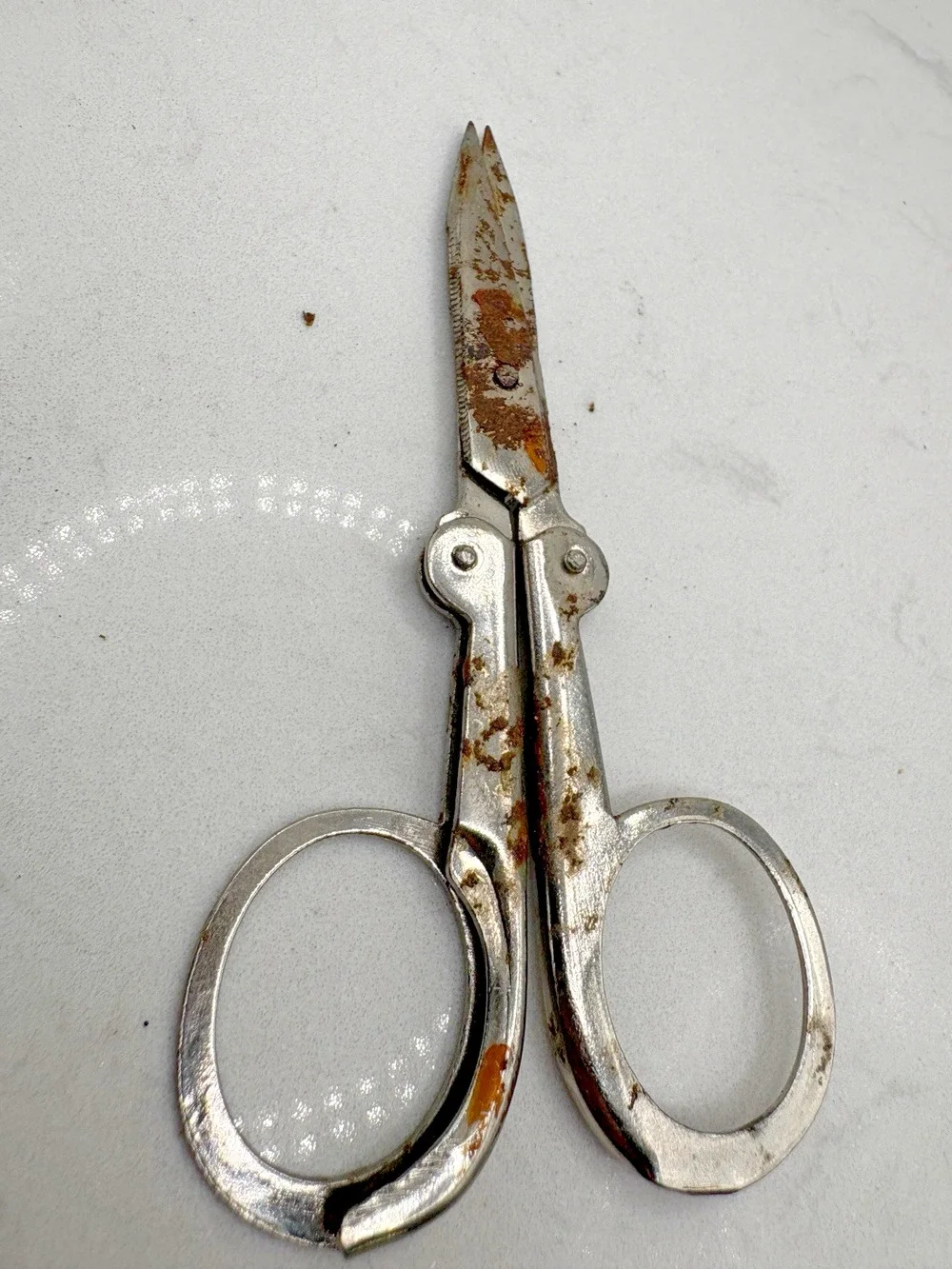 Foldable Small Tailor Travel Sewing Scissors Made In Germany Vintage Collectible